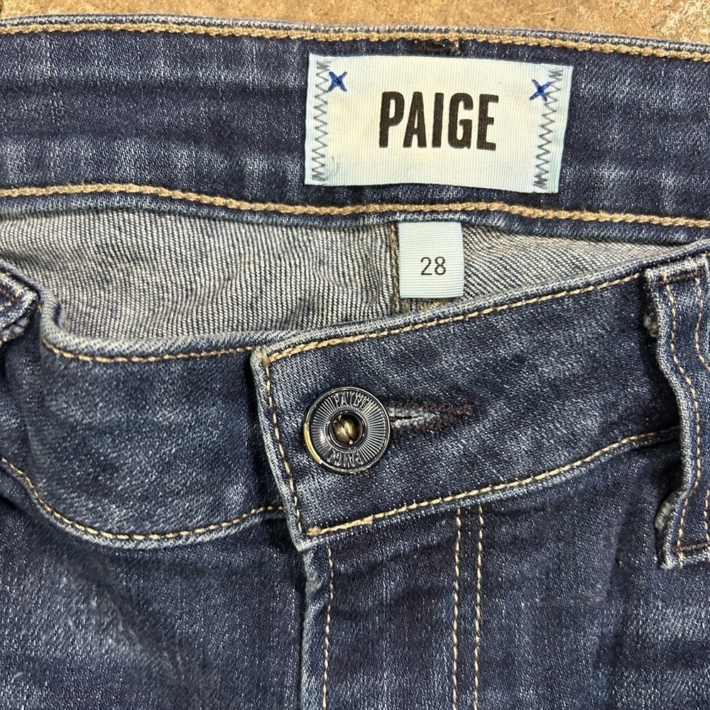 PAIGE Hoxton Ankle Dark Blue Skinny Jeans Size 28 - Picture 4 of 4